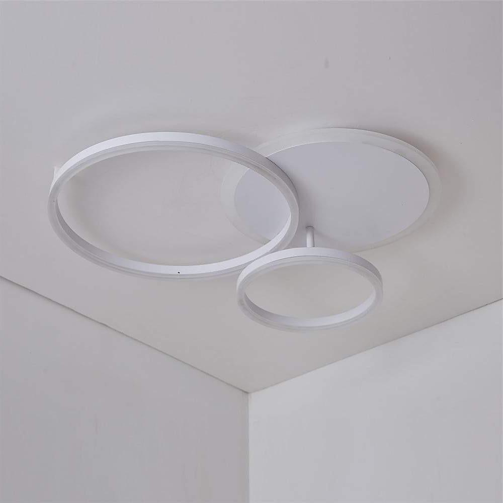 3-Layers LED Modern Circle Flush Mount Light - 3-Color Dimmable, 26"x20"