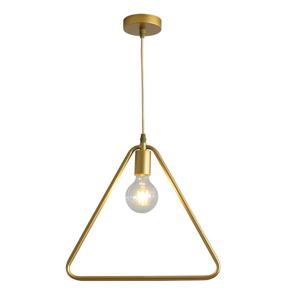 Metal Black and Gold Pendant Light Rounded Square Pendant Lighting