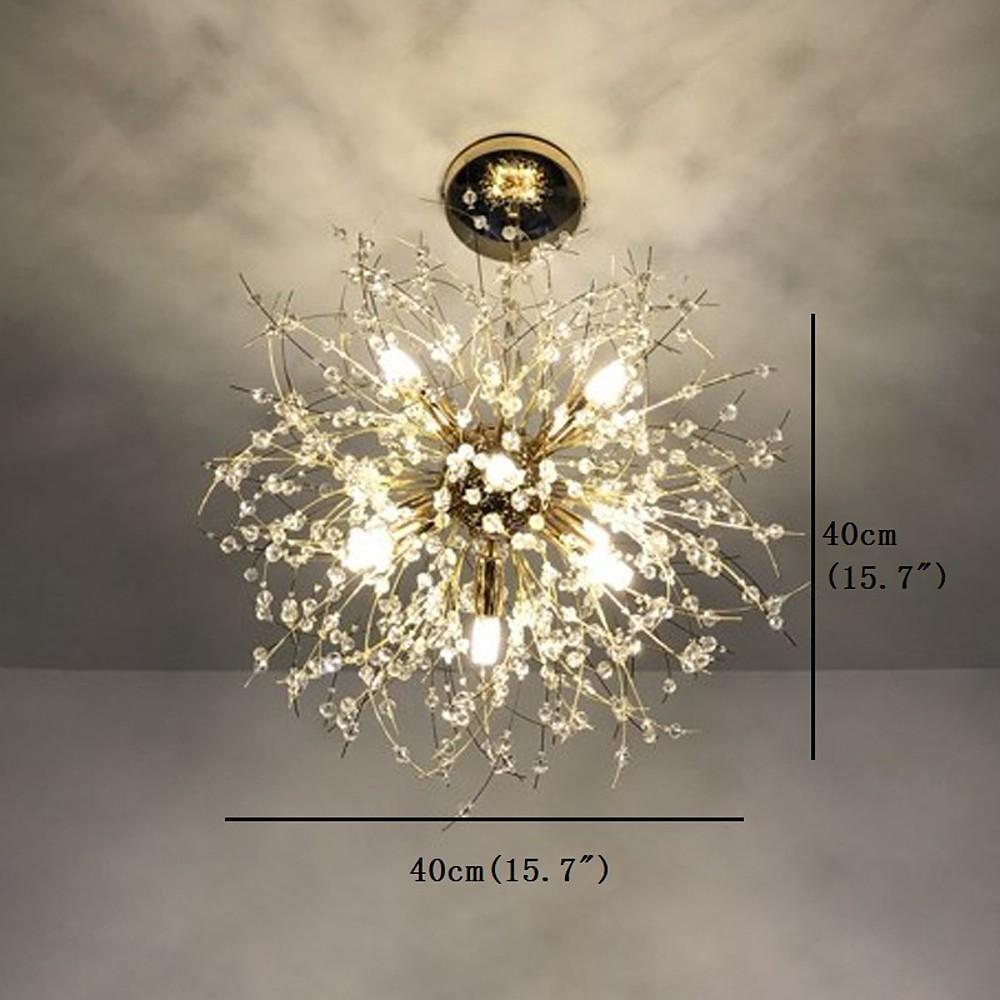 16'' Mini Globe Style Metal Electroplated Chandelier with Centrally Located Lights Enlightening Surroundings