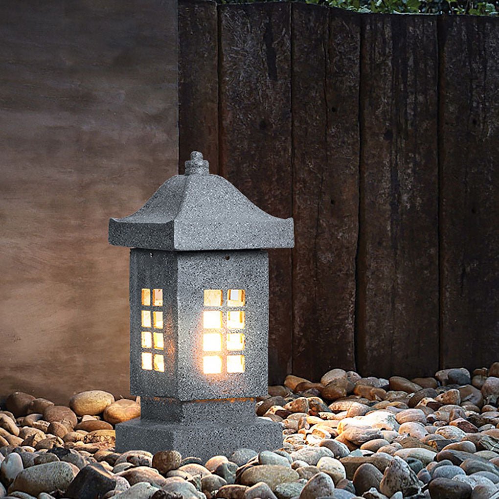 Unique Outdoor Waterproof Imitation Stone Pillar Landscape Lighting Decorative Lamp