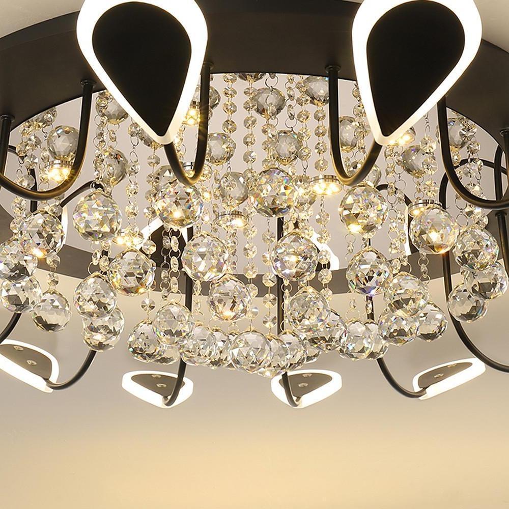 Creative Flower Shaped Dimmable LED Crystal Modern Ceiling Lights