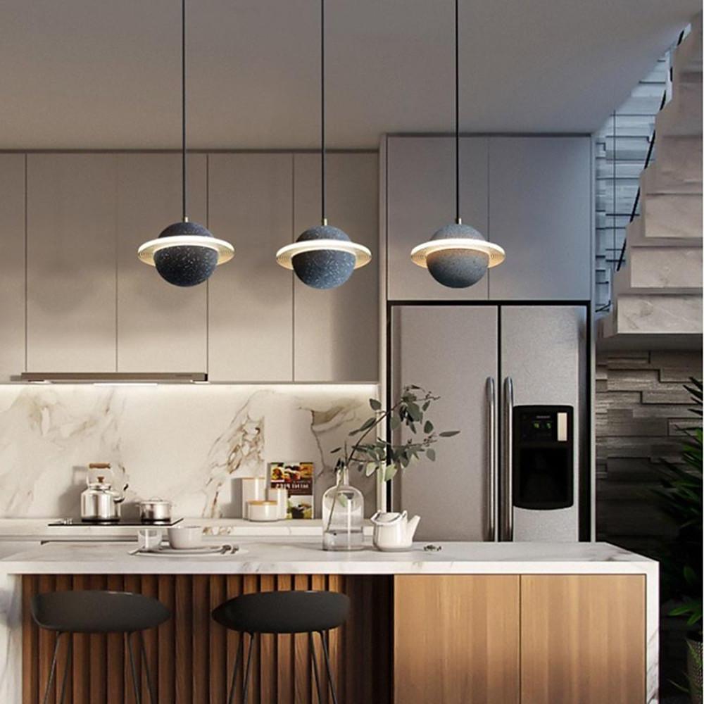 Saturn Pendant Lighting for Kitchen Island Acrylic Pendant Lighting