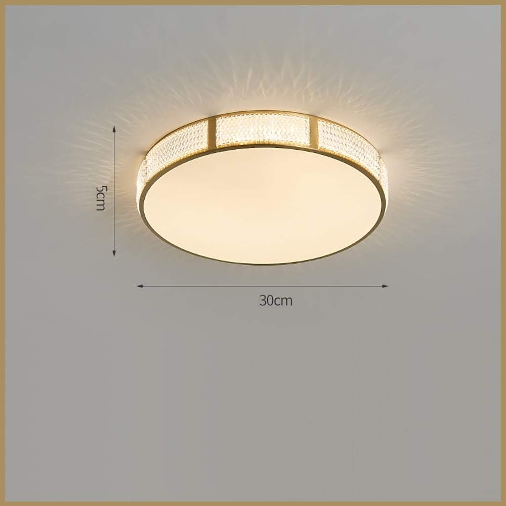 Circular Copper Acrylic LED Nordic Ceiling Lights Flush Mount Lighting