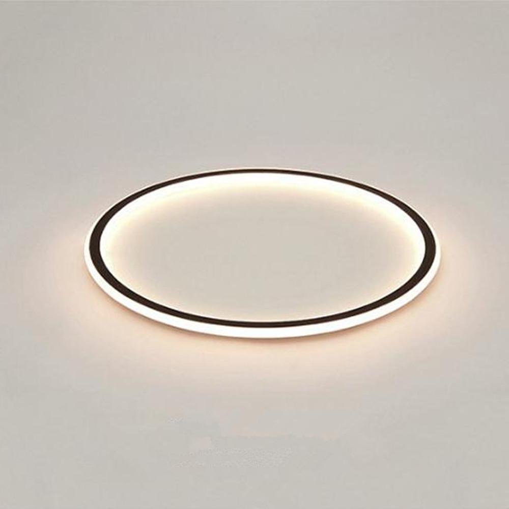 Circular Flush Mount Ceiling Light Minimalist Acrylic Metal Silica Gel LED Light