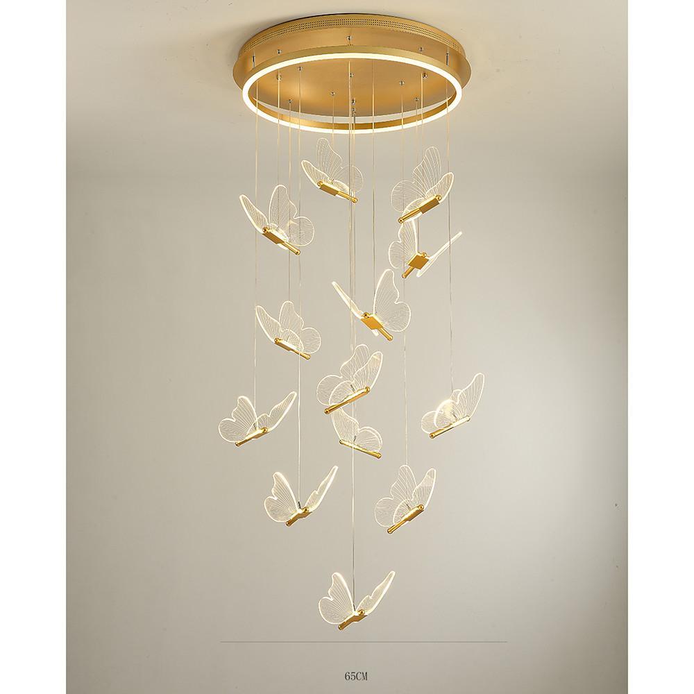 Butterfly Shapes Design Pendant Lighting Acrylic Metal Island LED Living Room Ceiling Lights