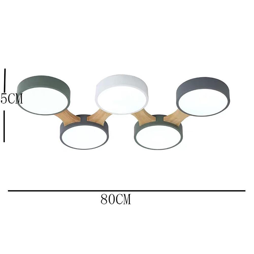 Circular 5 Lights LED Industrial Ceiling Lights Flush Mount Lighting