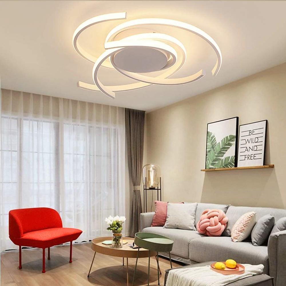 22'' Scattered Semicircle Painted Artistic Aluminum Silica Gel Flush Mount Lights Bedroom Ceiling Lights