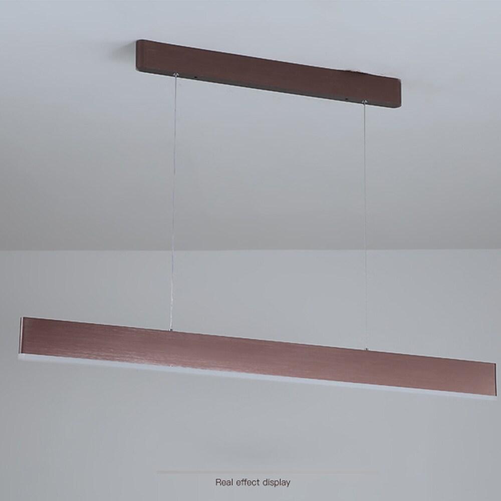 Aluminum Minimalist Ceiling Hanging Fixture Modern Linear LED Pendant Lights For Kitchen Island