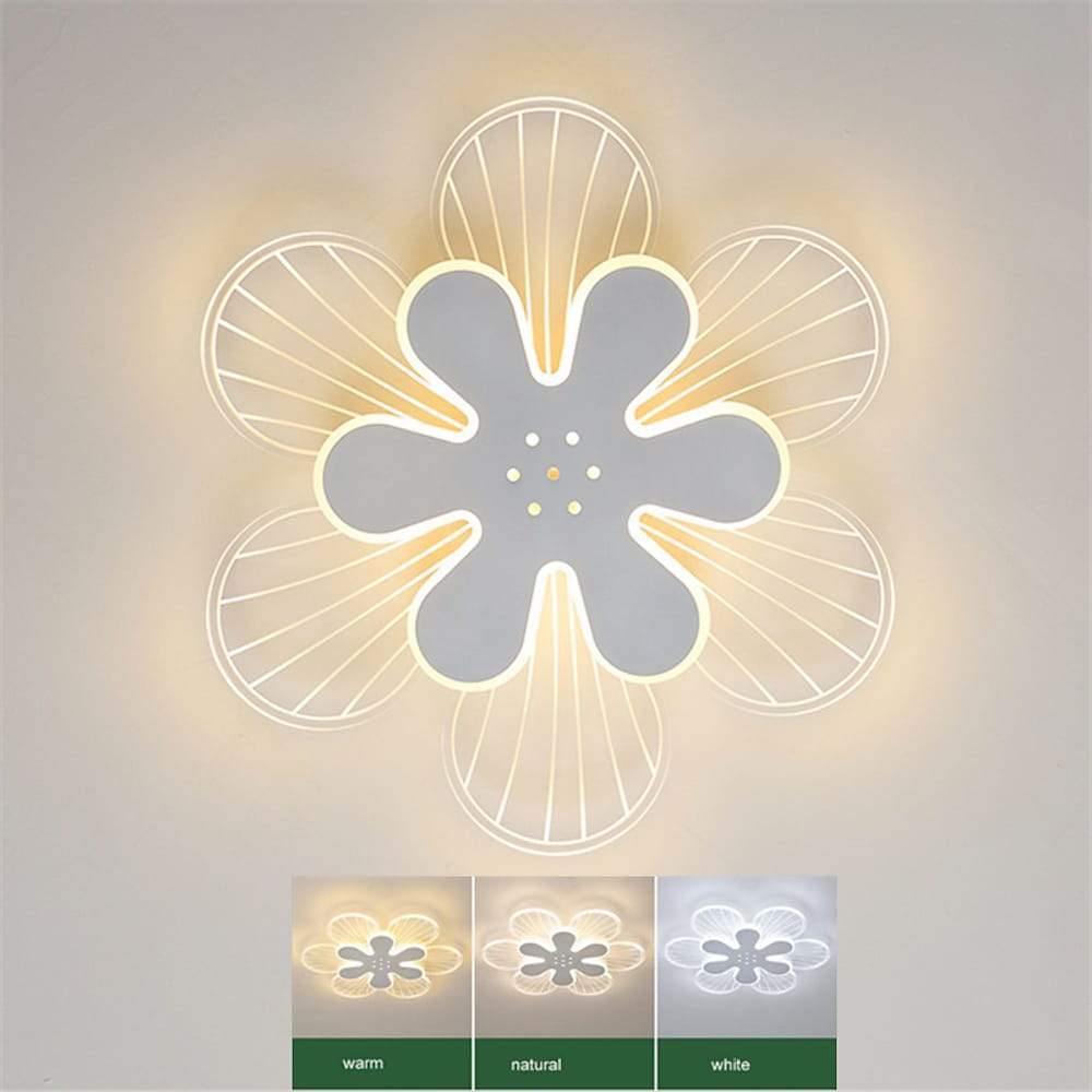 Flowers Shapes LED White Modern Ceiling Lights Flush Mount Lighting