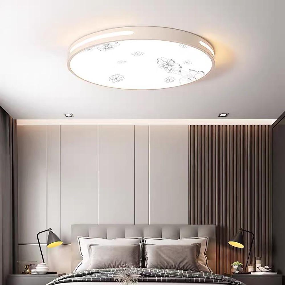 Round Plant Pattern LED Modern Ceiling Lights Flush Mount Lighting