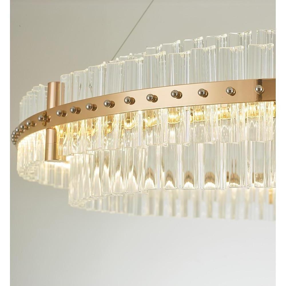 Modern Luxury Dozens of Crystal Chandelier Gold LED Lighting