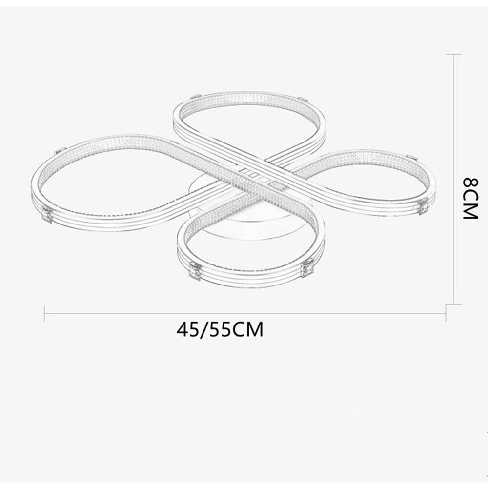 Circle Flower Design Dimmable LED Modern Ceiling Light Flush Mount Lighting