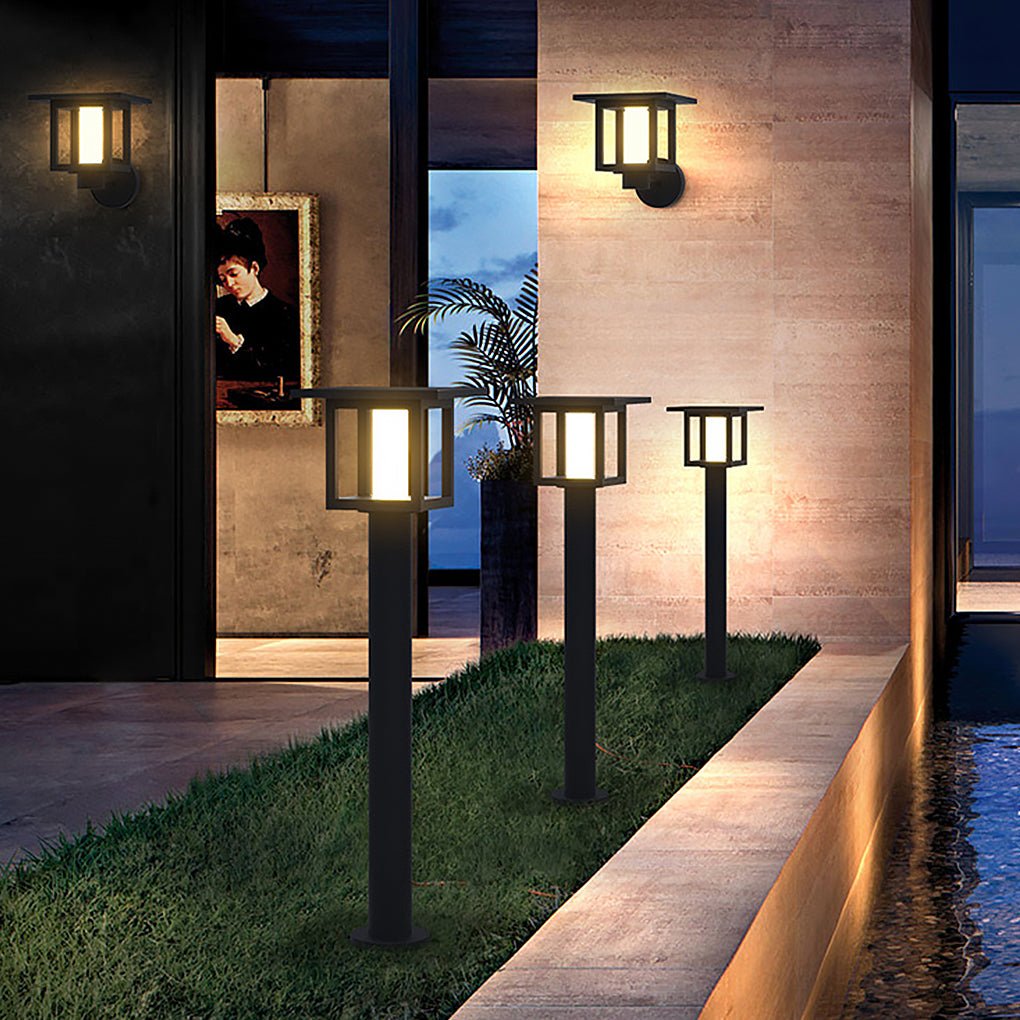 Villa Fence Post Lights Solar Outdoor LED Landscape Lighting Wall Light