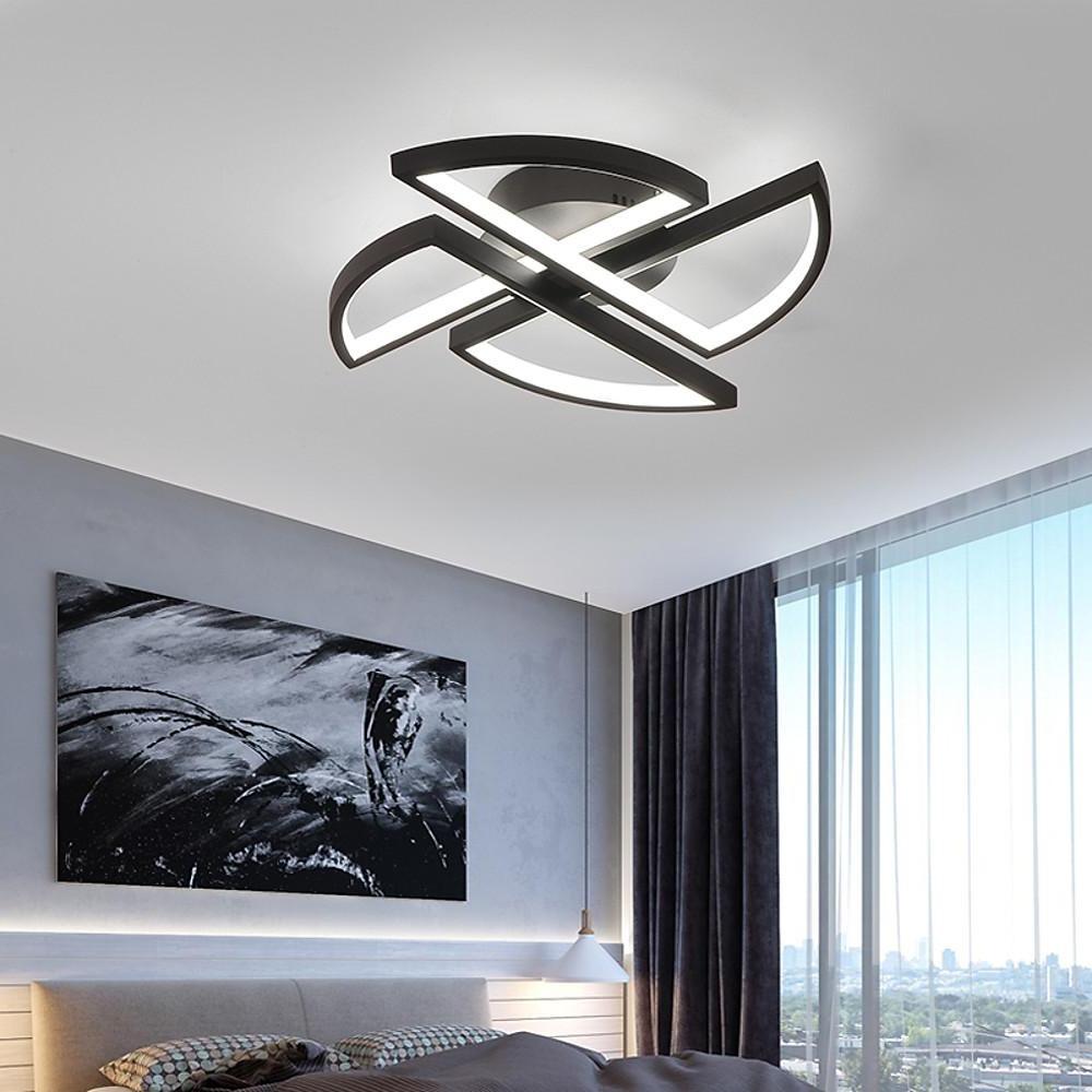 Geometric Flush Mount Ceiling Light 4 Semi Circle Metal LED Light