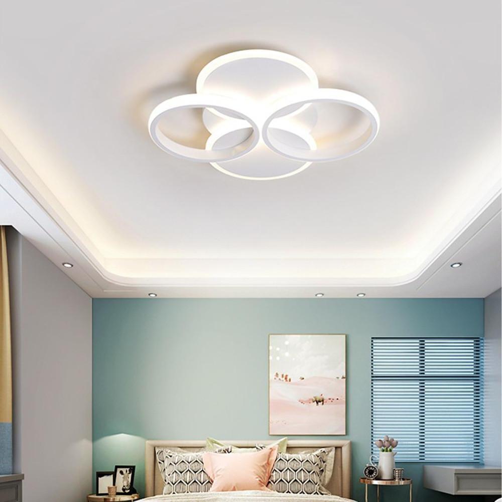 4 Circle Flush Mount Ceiling Light Modern Geometrical LED Light