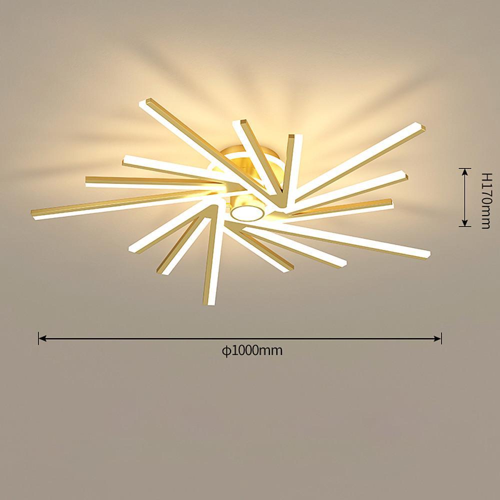 Abstract Tube Flower Shaped LED Nordic Flush Mount Lighting Ceiling Lights