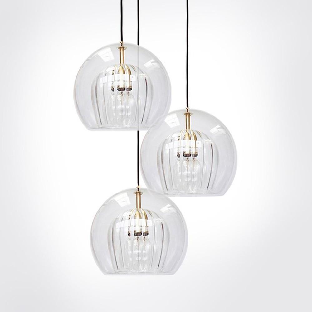 Unique Glass Globe LED Modern Pendant Light Hanging Lamp Island Lights