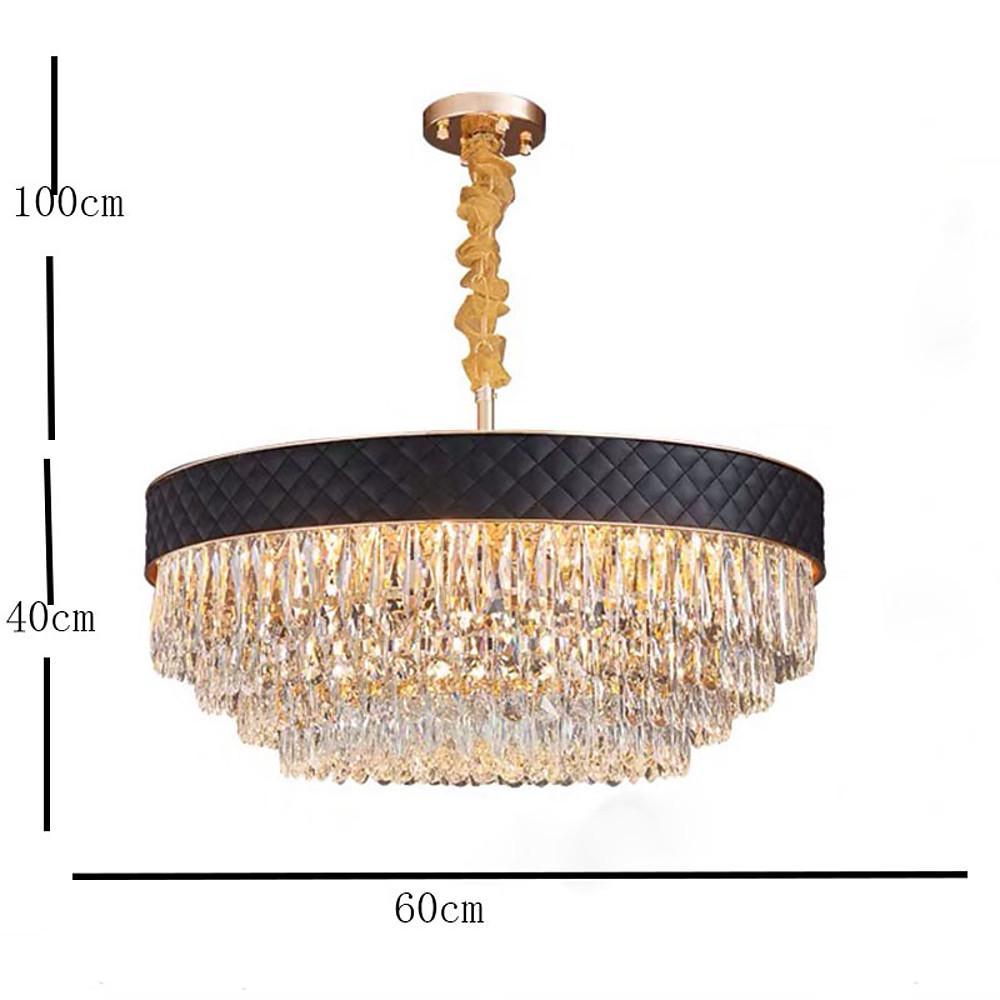 Drum Shaped LED Electroplated Crystal Modern Chandelier Pendant Light