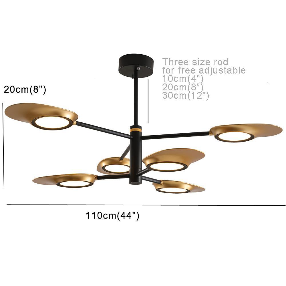 Modern Creative Adjustable Chandelier Light Metal Living Room Ceiling Lights