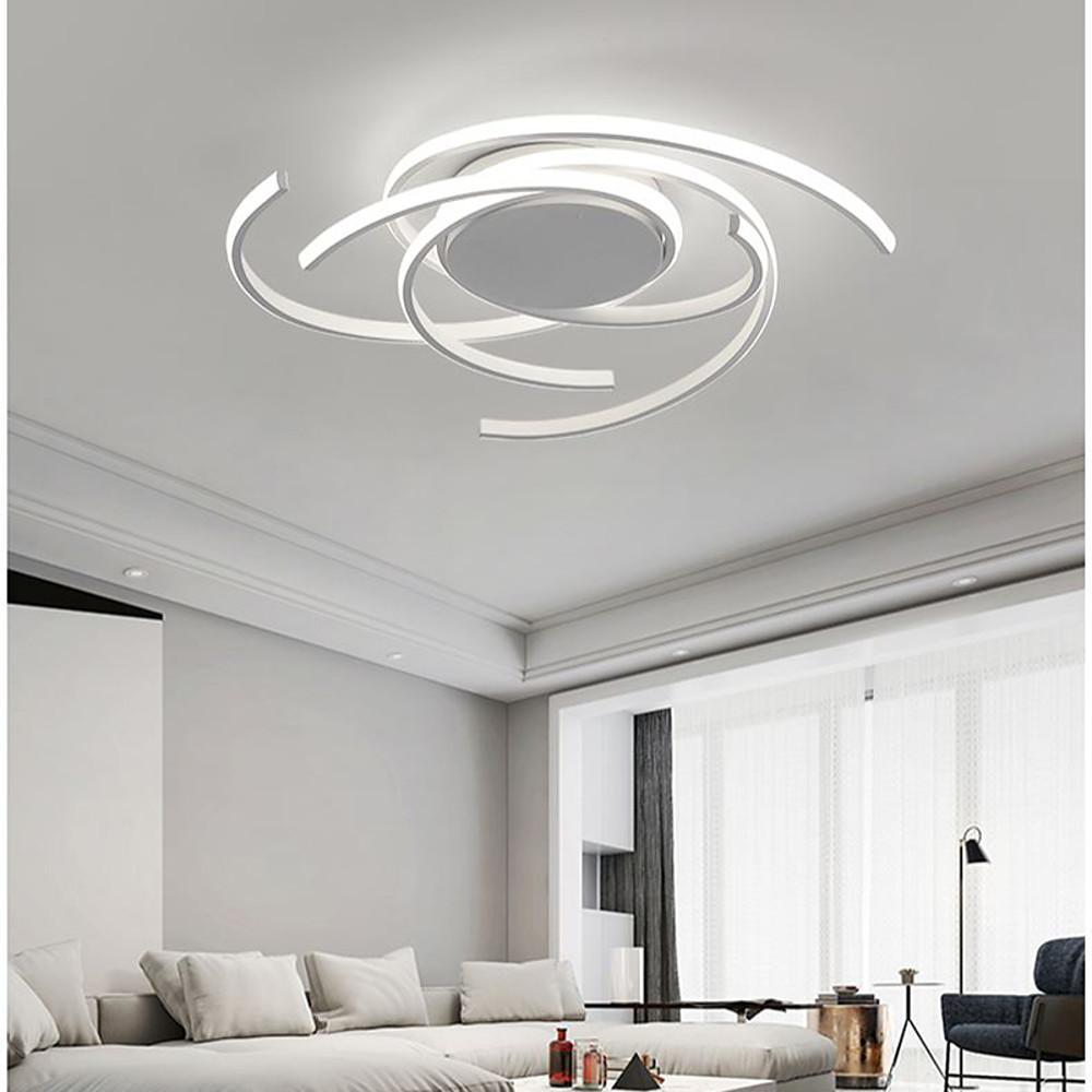 22'' Scattered Semicircle Painted Artistic Aluminum Silica Gel Flush Mount Lights Bedroom Ceiling Lights