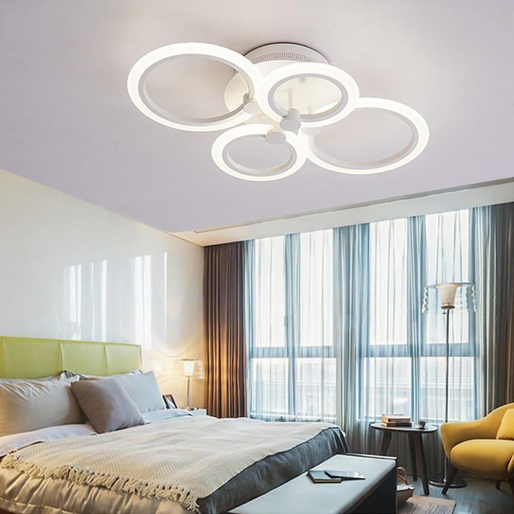 Circles Aluminum Acrylic Cluster Style Design Flush Mount Lighting LED Living Room Bedroom Ceiling Lights