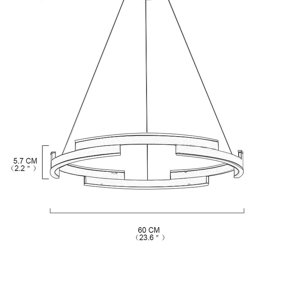 Modern Geometrical Circle Chandelier Pendant Light for Bedroom