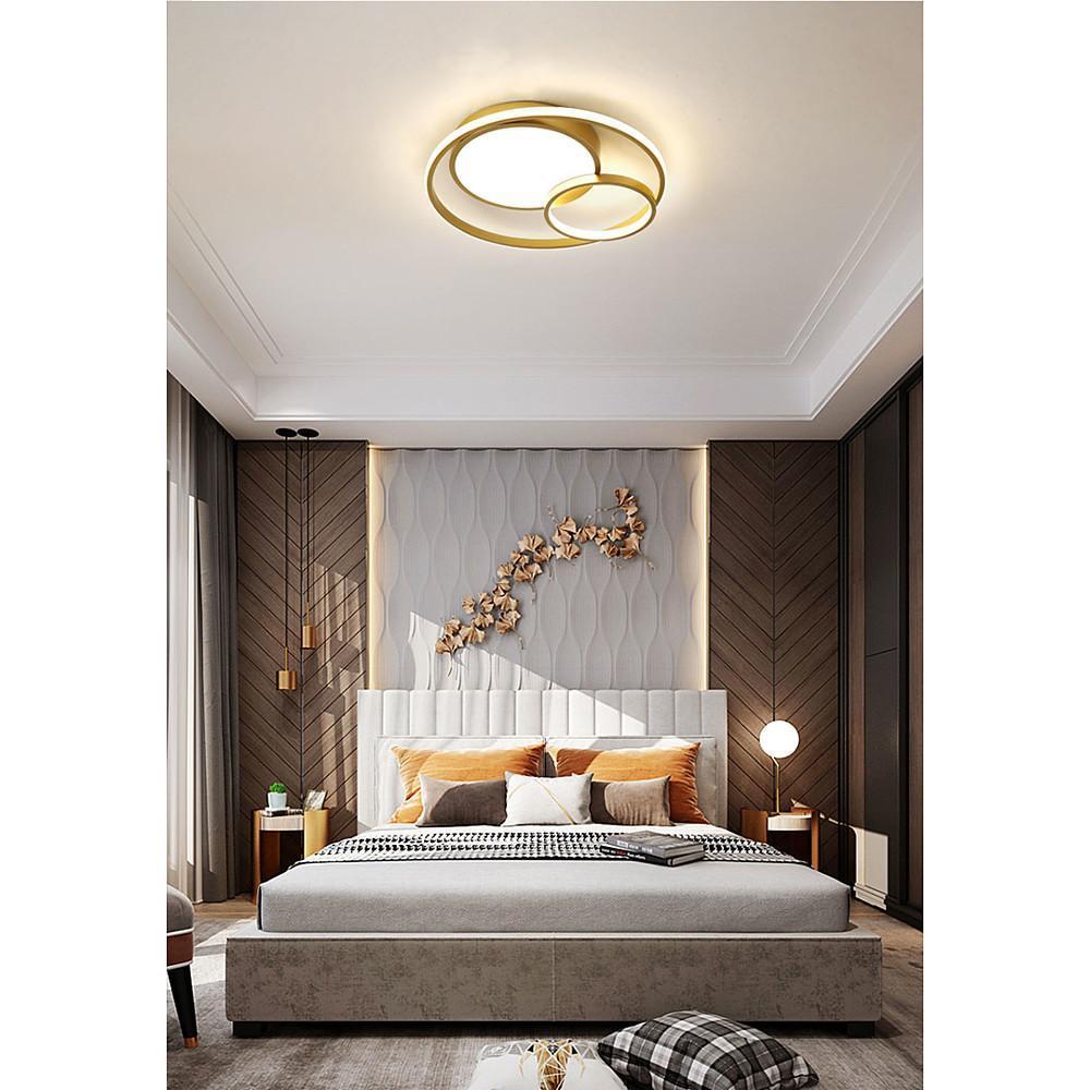 3 Ring Minimalist Acrylic LED Flush Mount Ceiling Light for Bedroom