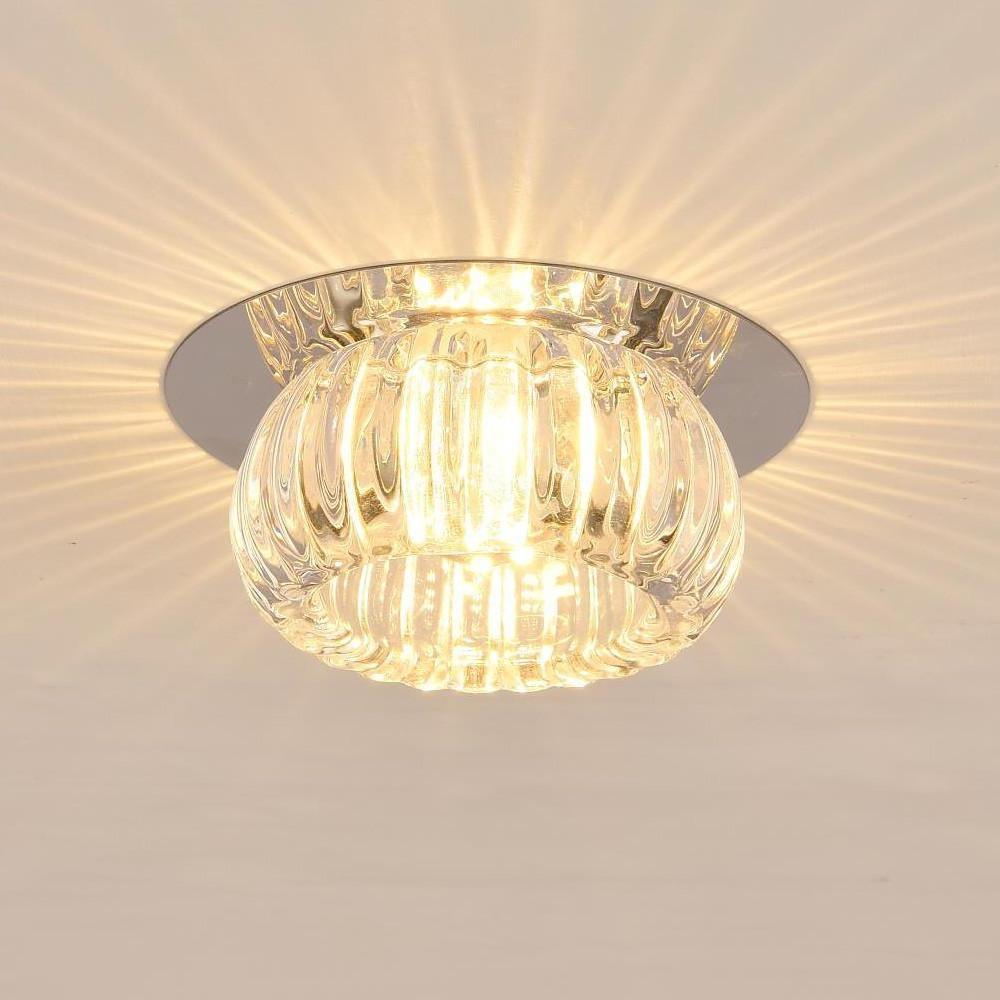 Chandelier Geometric Flush Mount Kitchen Light Fixtures Metal Crystal Ceiling Lights