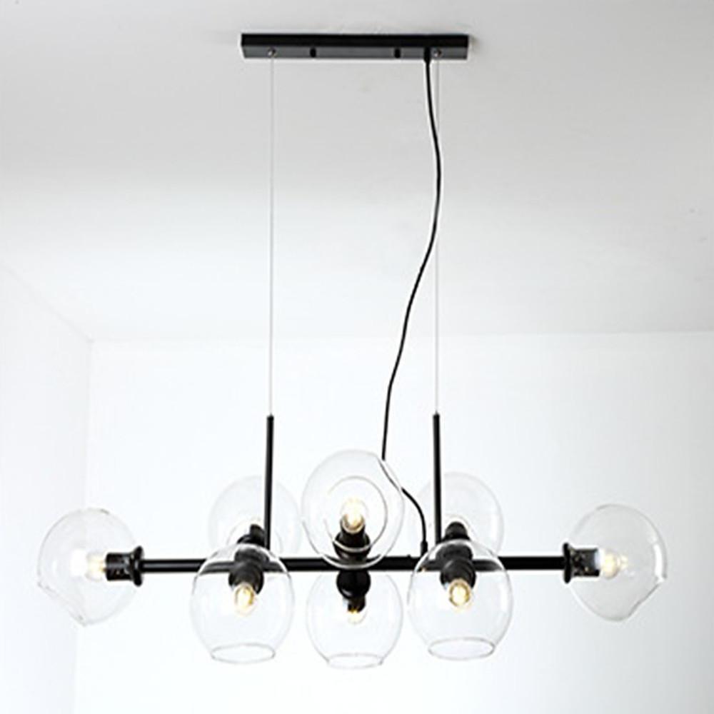 Globe Nordic Glass Bubble Chandelier Metal Industrial Chandelier Ceiling Lights