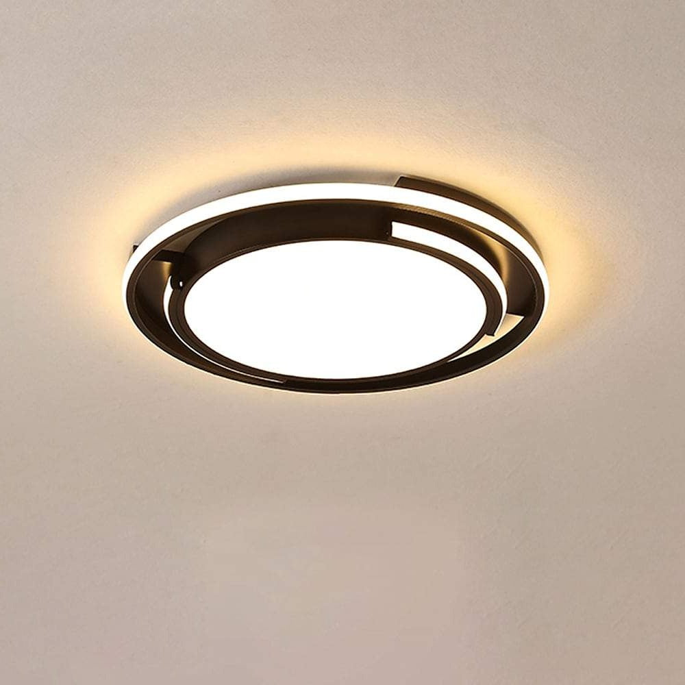 Circular Design Dimmable LED Black Nordic Ceiling Lights Flush Mount Lighting