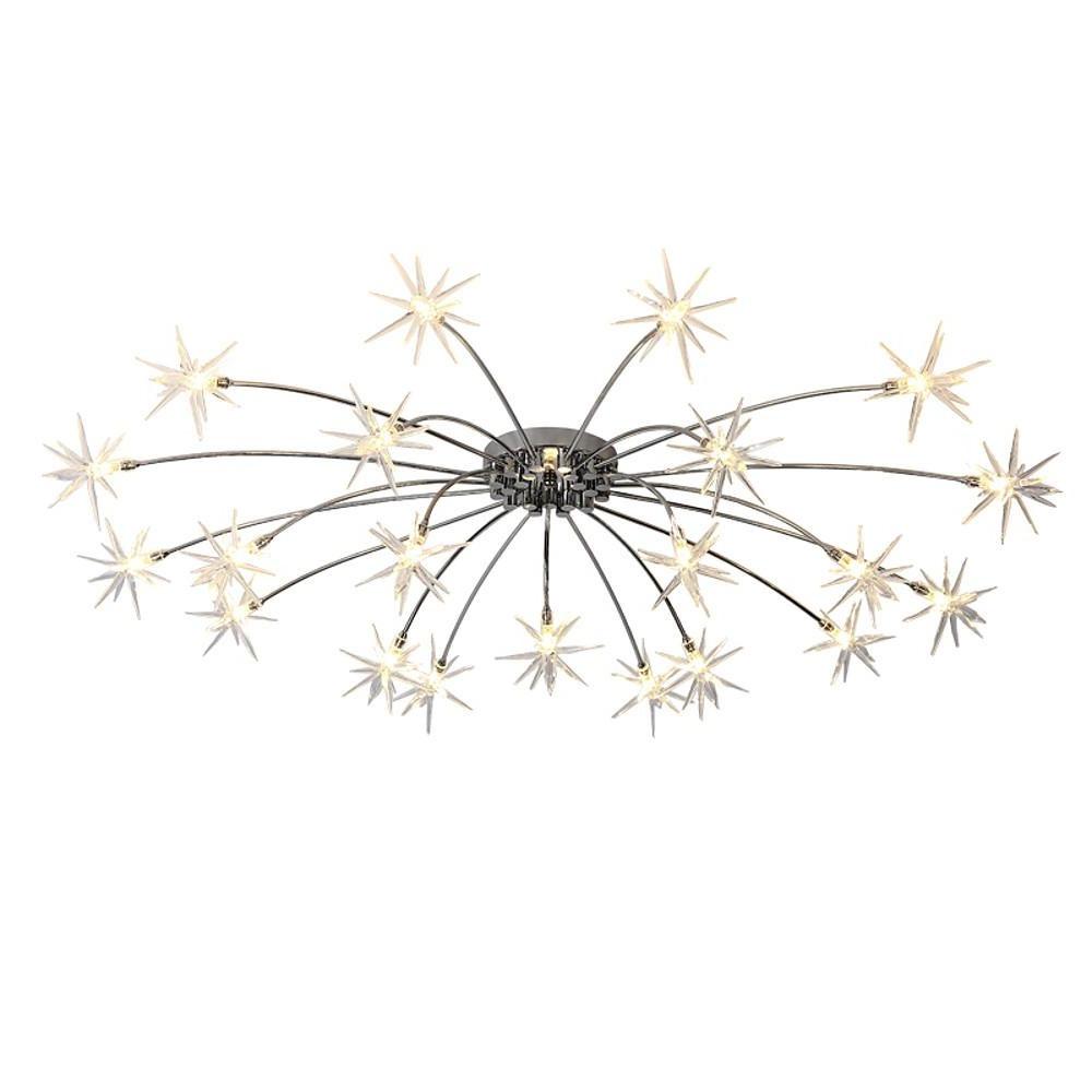 7'' Galaxy Inspired Modern Mini-Style Metal Chrome Chandelier With 10 LED Lights