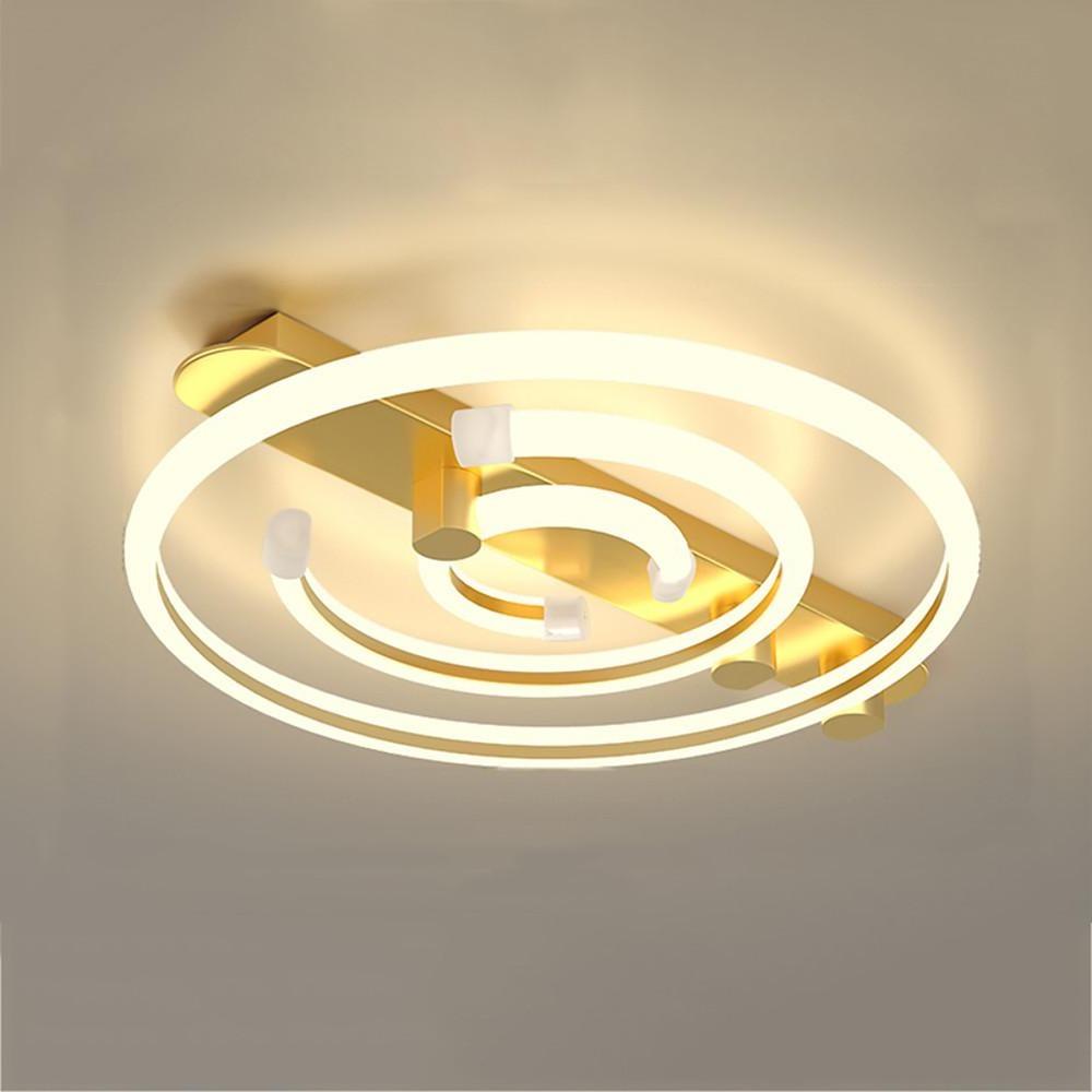 Circular Abstract LED Flush Mount Ceiling Light for Bedroom