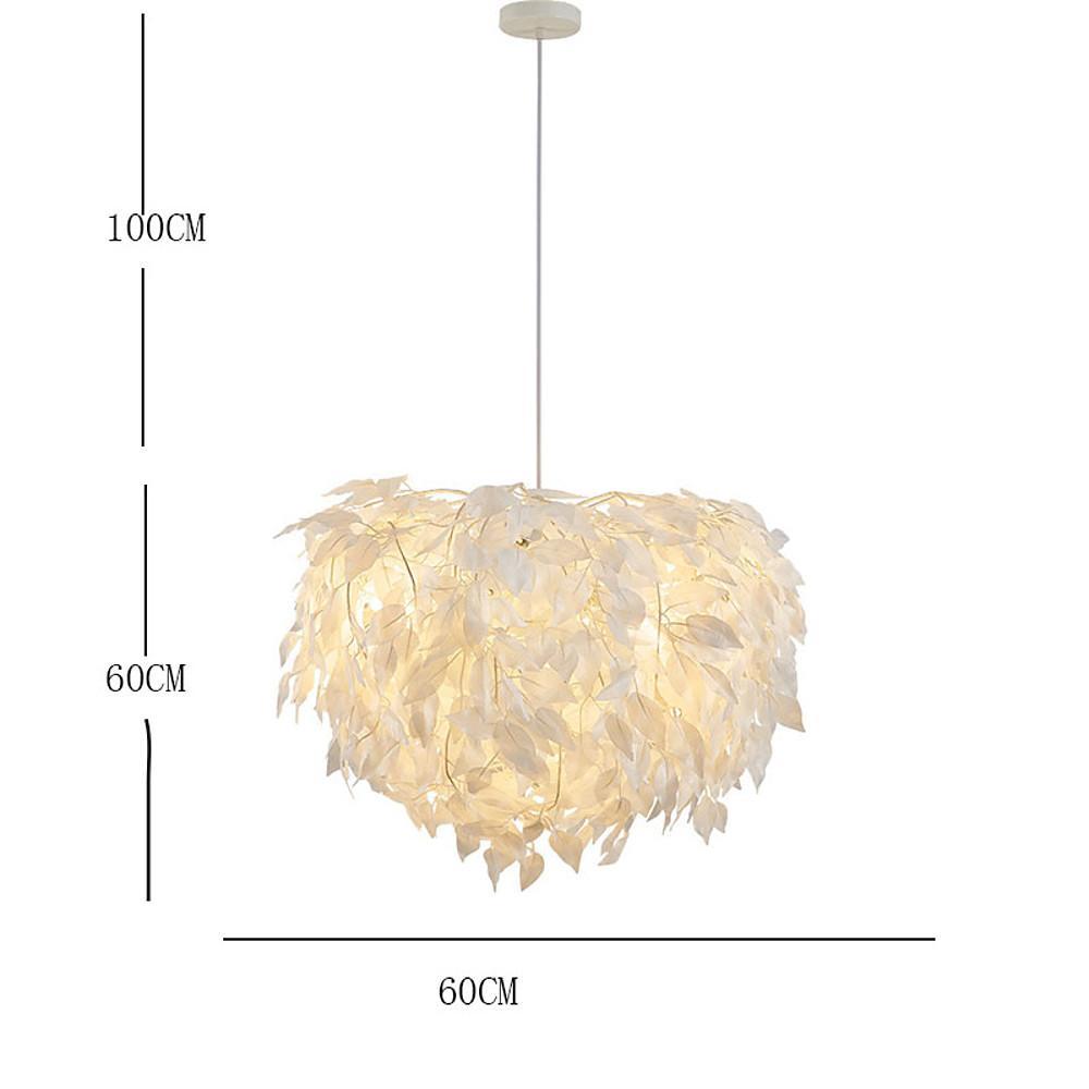 Modern Scandinavian Fabric Pendant Light??White & Gold, LED, Dimmable, 24''