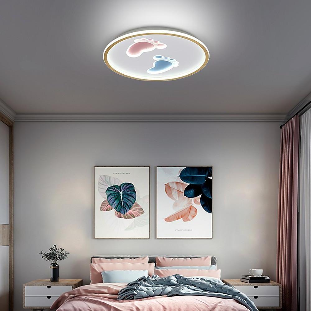 Feet Image Novelty Nordic Metal LED Flush Mount Ceiling Light for Bedroom