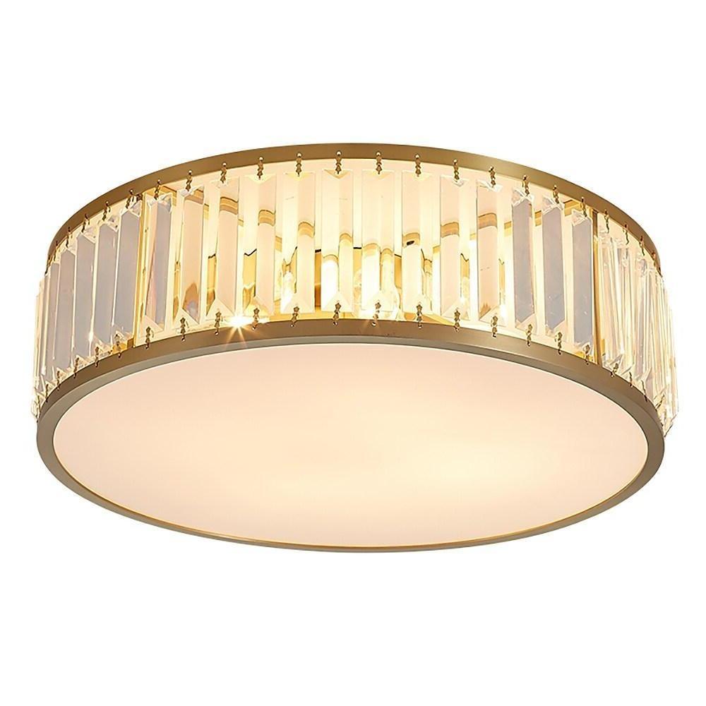 Drum-shaped LED Crystal Nordic Ceiling Lights Flush Mount Lighting