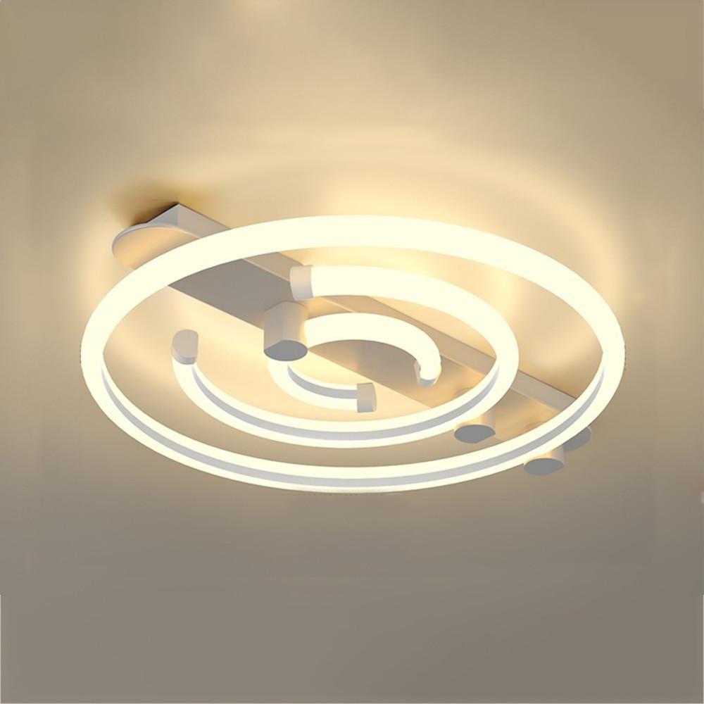 Circular Abstract LED Flush Mount Ceiling Light for Bedroom