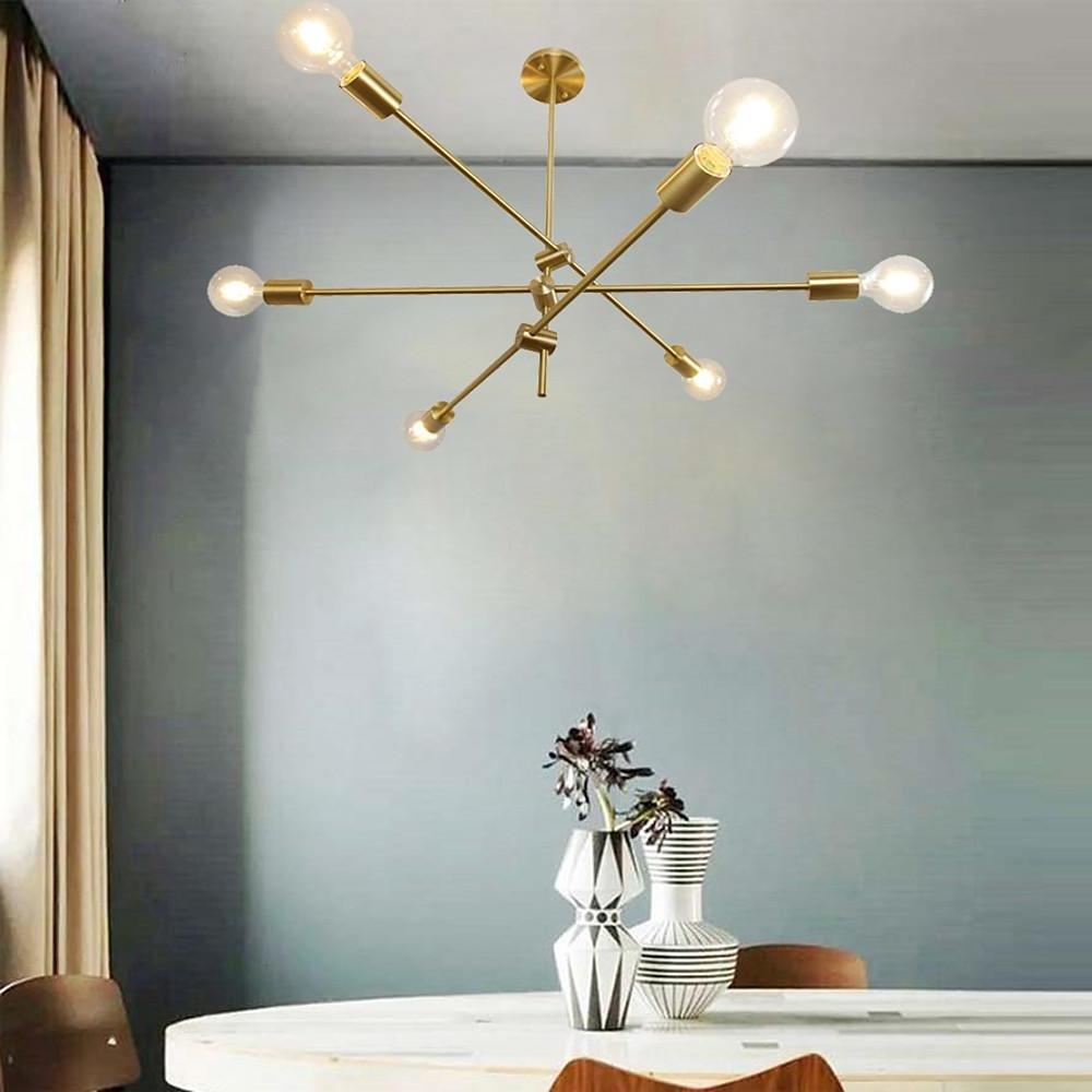 Modern Sputnik Chandelier 6 Bulbs