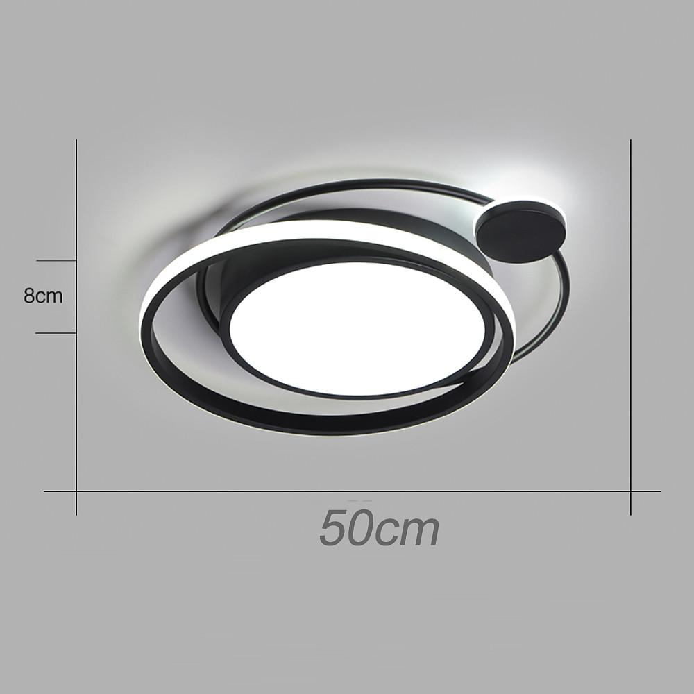 LED Offset Circles Geometric Classic Dimmable Flush Mount Ceiling Light for Bedroom