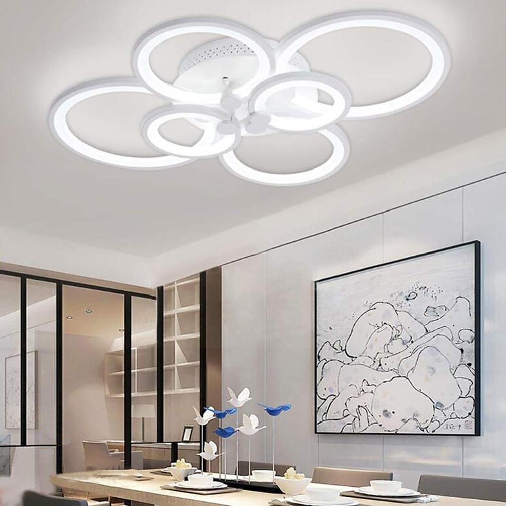 Multi Circles Dimmable LED Modern Ceiling Lights Flush Mount Lighting