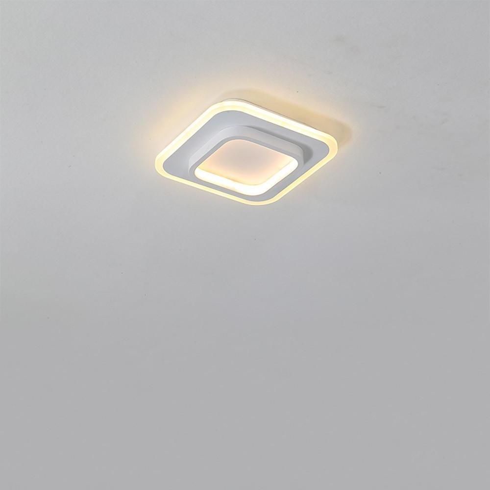 Double Square Shaped Flush Mount Light over Kitchen Sink LED Ceiling Light