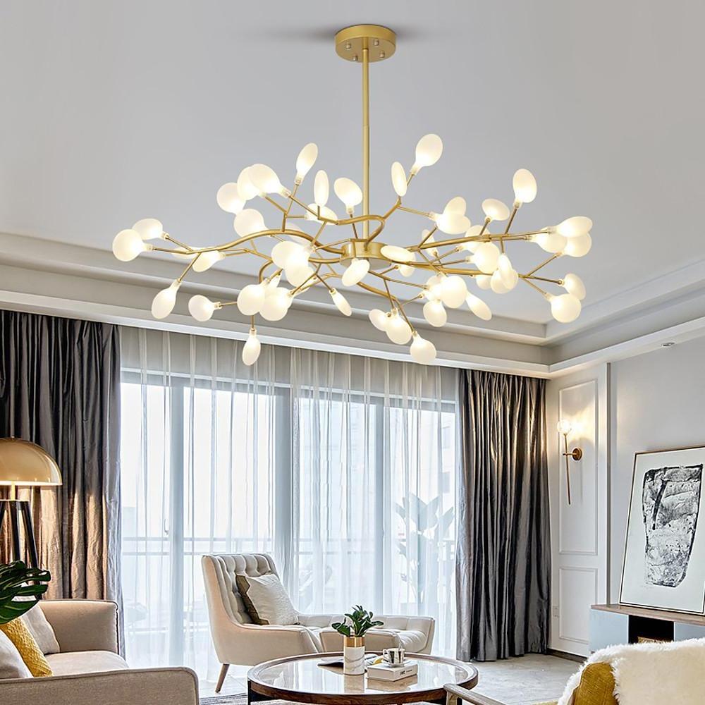 LED Firefly Sputnik Chandelier Modern Hanging Living Room Bedroom Ceiling Lights