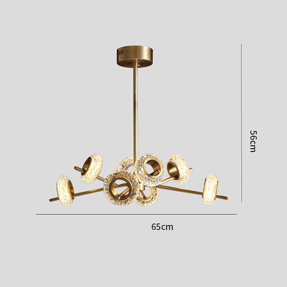 Unique Design Modern Brass Chandelier Copper Glass Island Ceiling Light