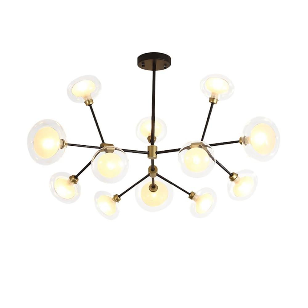 Multiwave Design Sputnik Chandelier LED Dining Room Chandeliers with 12 Bulbs