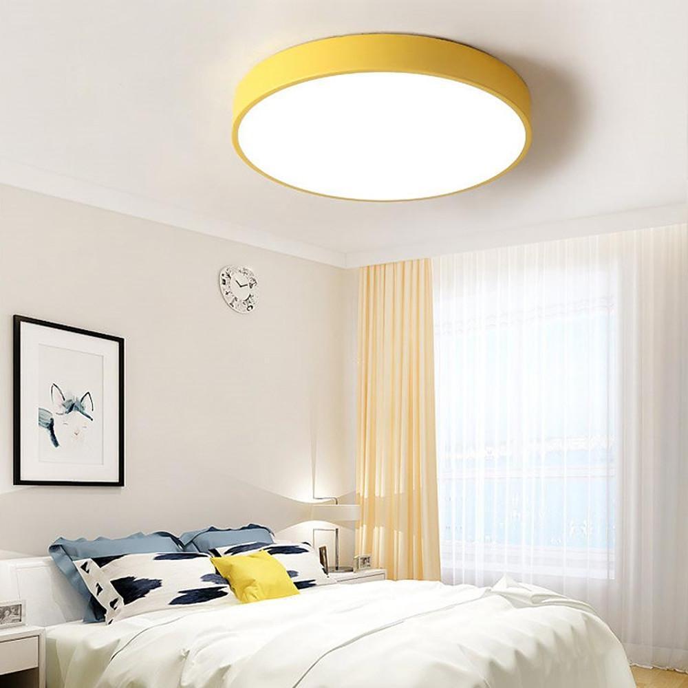 Sizable Flush Mount Ceiling Light Black with Light Source and Surface Color Customization