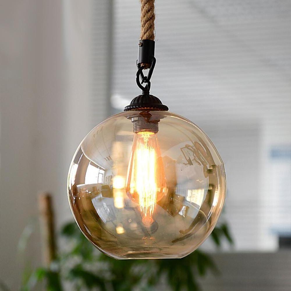 Electroplated Glass Globe Design LED Modern Pendant Lighting Chandeliers