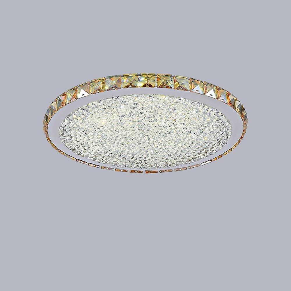 16'' Rounded Antique Painted Metal Crystal LED Modern Ceiling Lights