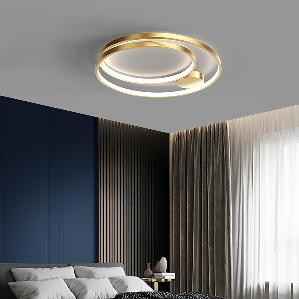 Multiple Circles Black Flush Mount Light LED Ceiling Light