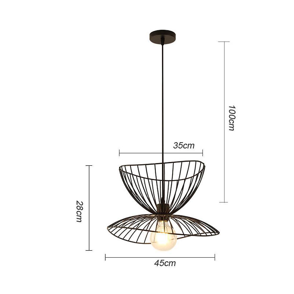 Artistic Double Wire Basket LED Vintage Pendant Lighting Hanging Lamp