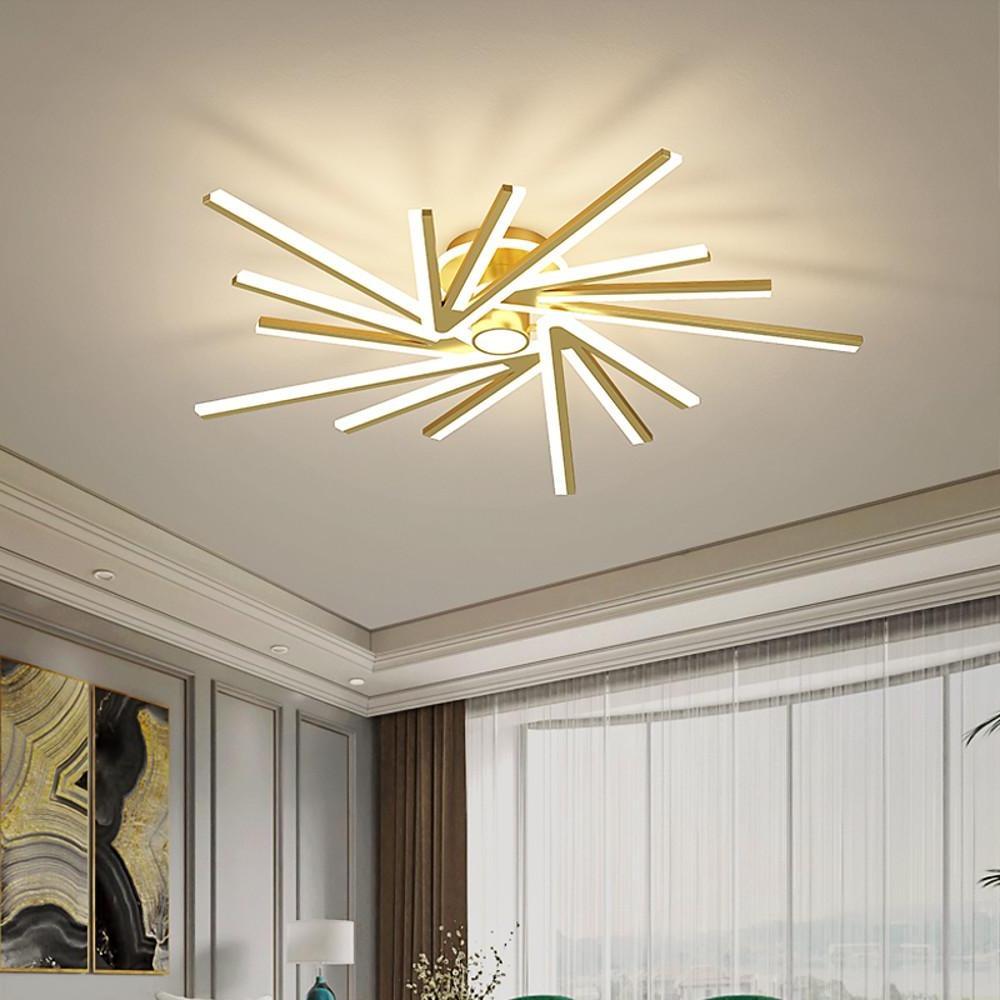 Abstract Tube Flower Shaped LED Nordic Flush Mount Lighting Ceiling Lights