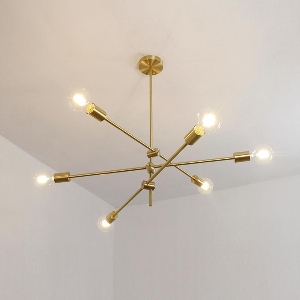 Modern Sputnik Chandelier 6 Bulbs